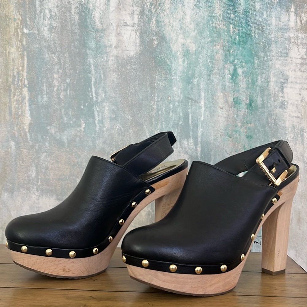 MICHAEL Michael Kors Adjustable Leather Studded Platform Slingback